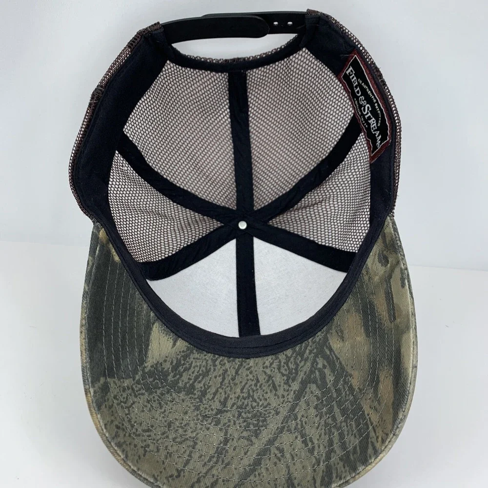 Field & Stream Plain Camo Hat Brown Mesh Adjustable Snapback Baseball Cap